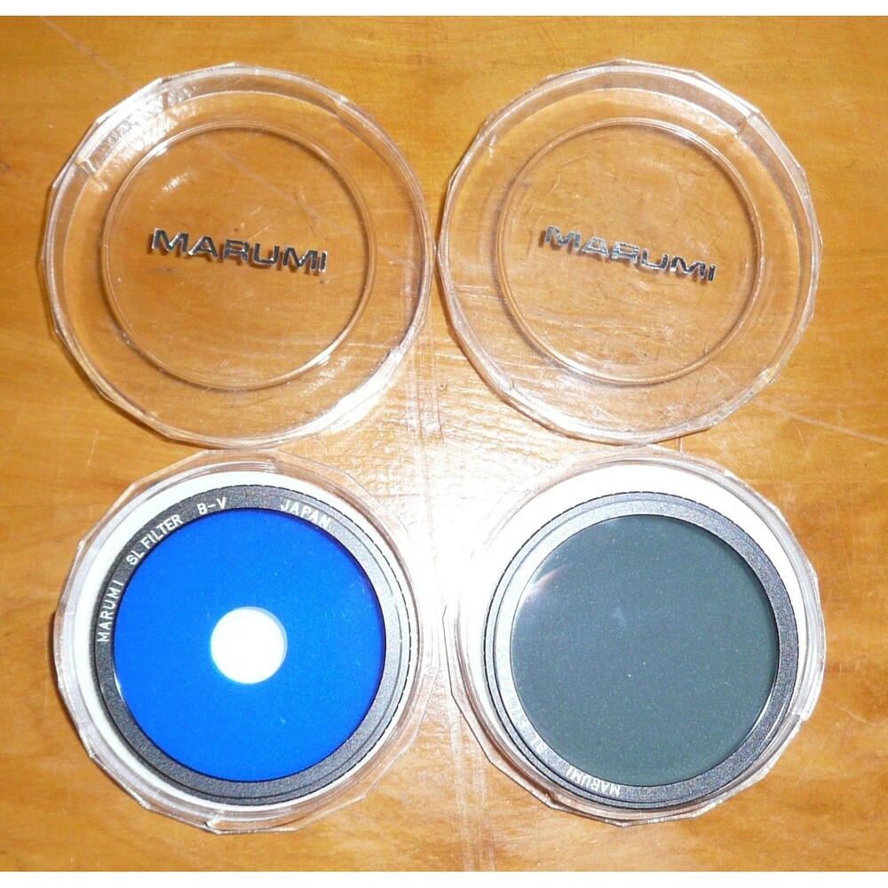 Lot 2 Marumi SL Camera Lens Filter M&M Blue Spot & Polorizor Japan